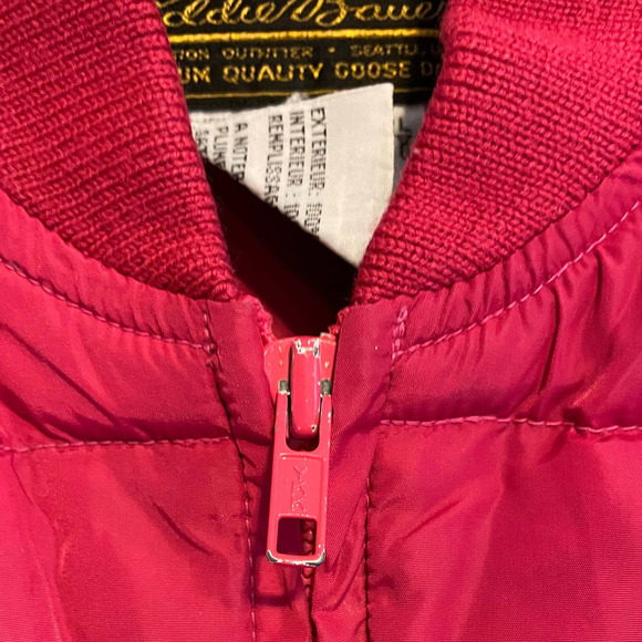 Vintage 1980's Eddie Bower Pink Down Puffer Vest Woman's Large - Picture 5 of 7